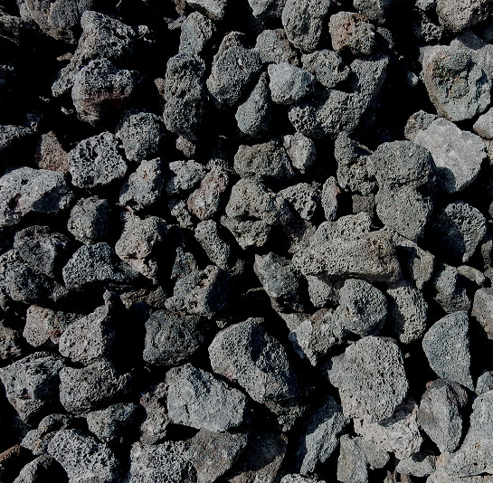 black lava rock gravel