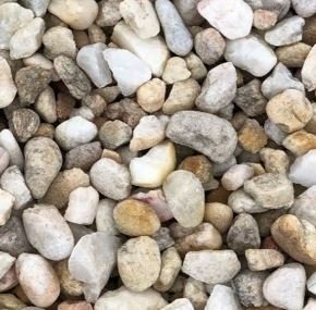 white quartzite gravel