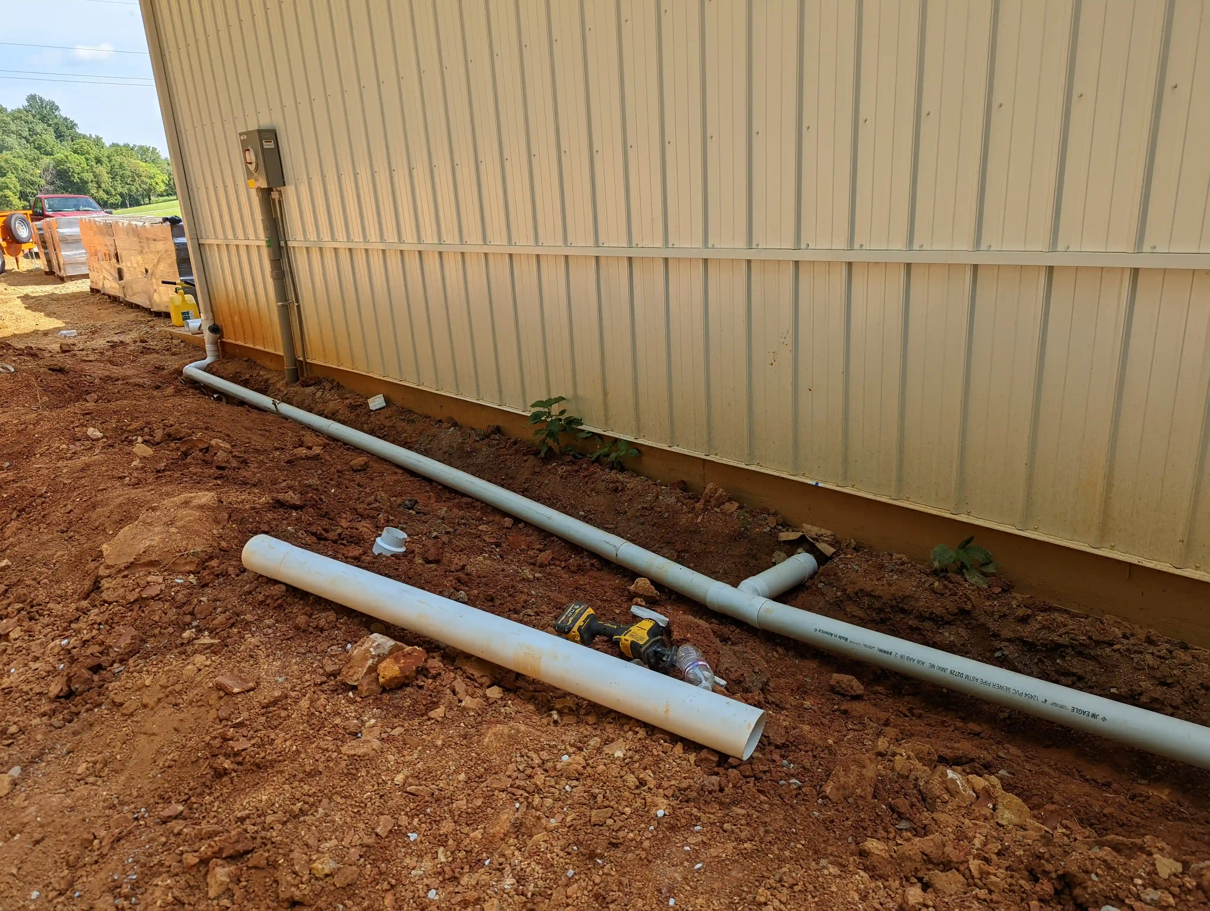Professional grade yard drainage installation