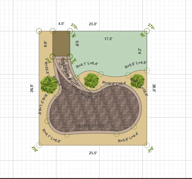 2d rendered landscape design