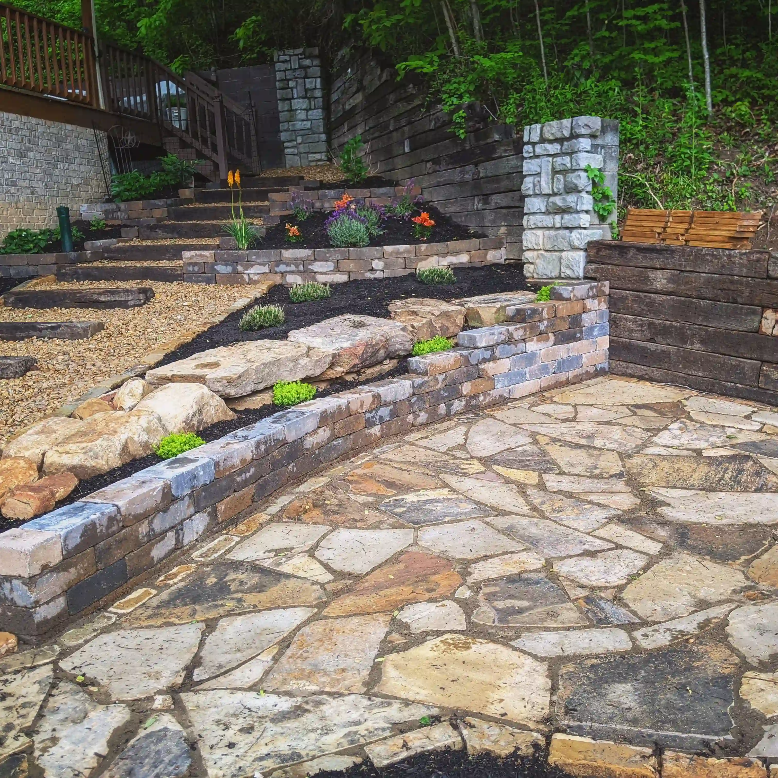 3 tiered landscape design