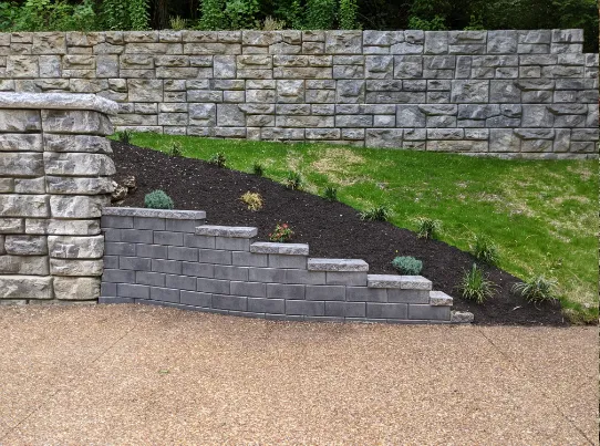 small retaining wall to manage sloped backyard