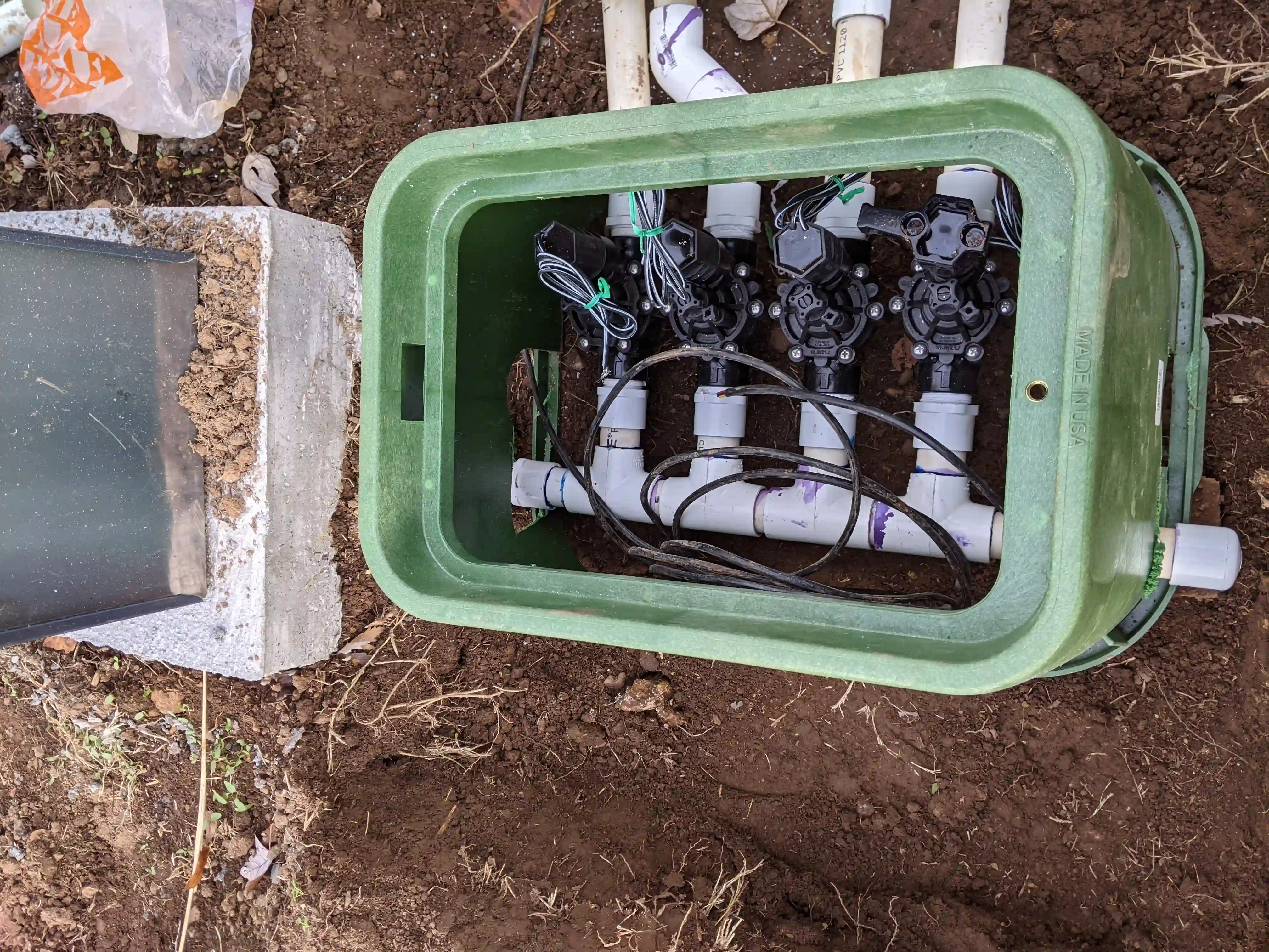 connector hoses for an outdoor irrigation system